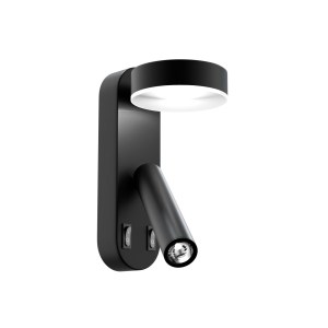 alpha-HU-HJ2188-171798 ΦΩΤΙΣΤΙΚΟ ΤΟΙΧΟΥ LED 8W 4000K ΜΑΥΡΟ 12X12.5X30CM