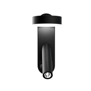 alpha-HU-HJ2188-171801 ΦΩΤΙΣΤΙΚΟ ΤΟΙΧΟΥ LED 8W 4000K ΜΑΥΡΟ 12X12.5X30CM