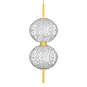 alpha-HU-HJ6059-G-46618 ΦΩΤΙΣΤΙΚΟ ΚΡΕΜΑΣΤΟ LED 30W 4000K ΧΡΥΣΟ 39X15X120CM