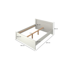 alpha-KARIN160-2957865 ΚΡΕΒΑΤΙ KARIN ΔΙΠΛΟ CASHMERE ΜΕ ΠΑΤΩΜΑ 160X200CM