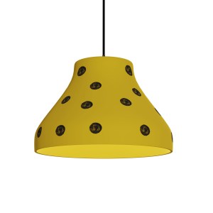 alpha-MEC-68425YELLOW-15754 ΦΩΤΙΣΤΙΚΟ ΚΡΕΜΑΣΤΟ ΓΥΑΛΙΝΟ ΜΟΝΟΦΩΤΟ MELON ΧΡΩΜΑ ΚΙΤΡΙΝΟ Ε27 Φ24X70CM