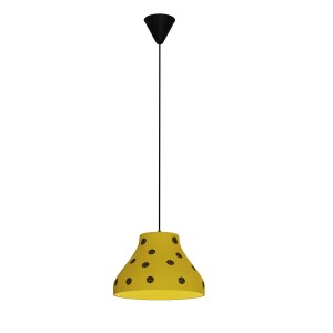 alpha-MEC-68425YELLOW-1715 ΦΩΤΙΣΤΙΚΟ ΚΡΕΜΑΣΤΟ ΓΥΑΛΙΝΟ ΜΟΝΟΦΩΤΟ MELON ΧΡΩΜΑ ΚΙΤΡΙΝΟ Ε27 Φ24X70CM