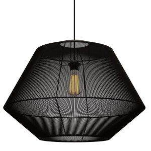 alpha-MEC-80240BLACK-18642 ΚΡΕΜΑΣΤΟ ΜΟΝΟΦΩΤΟ ΦΩΤΙΣΤΙΚΟ ΜΑΥΡΟ 802 Ε27 Φ40X130CM