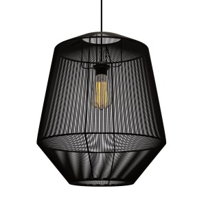 alpha-MEC-80240BLACK-18646 ΚΡΕΜΑΣΤΟ ΜΟΝΟΦΩΤΟ ΦΩΤΙΣΤΙΚΟ ΜΑΥΡΟ 802 Ε27 Φ40X130CM