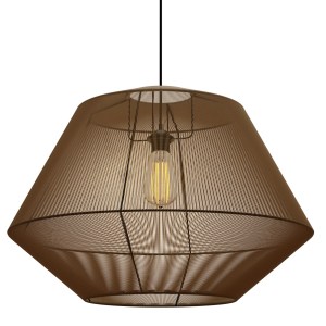 alpha-MEC-80240BROWN-18643 ΚΡΕΜΑΣΤΟ ΜΟΝΟΦΩΤΟ ΦΩΤΙΣΤΙΚΟ ΚΑΦΕ 802 Ε27 Φ40X130CM