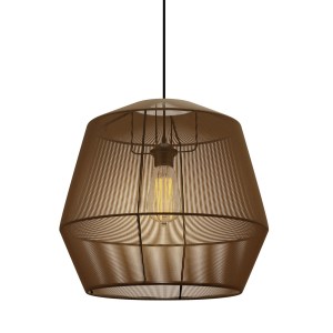 alpha-MEC-80347BROWN-18645 ΚΡΕΜΑΣΤΟ ΜΟΝΟΦΩΤΟ ΦΩΤΙΣΤΙΚΟ ΚΑΦΕ 803 Ε27 Φ39X120CM
