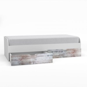 alpha-PUMPBED2S-16016 PUMP ΚΡΕΒΑΤΙ ΜΟΝΟ ΜΕ ΤΑΒΛΕΣ ΛΕΥΚΟ 90X200CM