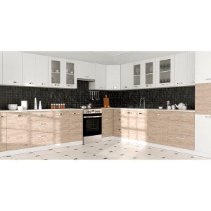 alpha-SO-CD60RVW-15958 CHARLOTΤE ΣΤΗΛΗ KΟΥΖΙΝΑΣ 60X56X213.4ΕΚ ΜΕ ΜΕΤΑΛΛΙΚΑ ΧΕΡΟΥΛΙΑ ΛΕΥΚΟ