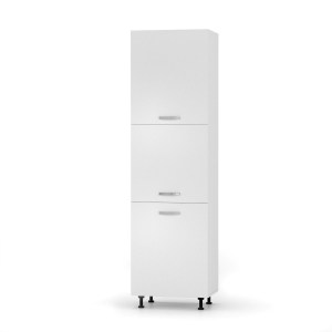 alpha-SO-CD60RVW-2237 CHARLOTΤE ΣΤΗΛΗ KΟΥΖΙΝΑΣ 60X56X213.4ΕΚ ΜΕ ΜΕΤΑΛΛΙΚΑ ΧΕΡΟΥΛΙΑ ΛΕΥΚΟ