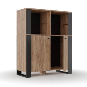 alpha-SO-OLDKOM2D-14708 ΜΠΟΥΦΕΣ OLD WOOD ΧΡΥΣΟΣ ΔΡΥΣ ΜΕ ΜΑΥΡΟ, 106.2X44XX128.5ΕΚ