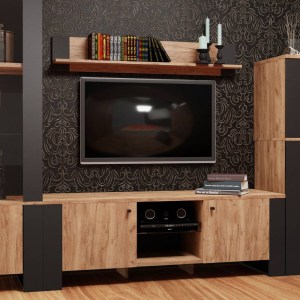 alpha-SO-OLDTV2D-14532 ΕΠΙΠΛΟ ΤΗΛΕΟΡΑΣΗΣ OLD WOOD ΧΡΥΣΟΣ ΔΡΥΣ ΜΕ ΜΑΥΡΟ 140X44X47.5ΕΚ