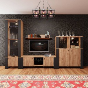 alpha-SO-OLDTV2D-14533 ΕΠΙΠΛΟ ΤΗΛΕΟΡΑΣΗΣ OLD WOOD ΧΡΥΣΟΣ ΔΡΥΣ ΜΕ ΜΑΥΡΟ 140X44X47.5ΕΚ