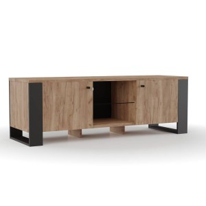 alpha-SO-OLDTV2D-2351 ΕΠΙΠΛΟ ΤΗΛΕΟΡΑΣΗΣ OLD WOOD ΧΡΥΣΟΣ ΔΡΥΣ ΜΕ ΜΑΥΡΟ 140X44X47.5ΕΚ