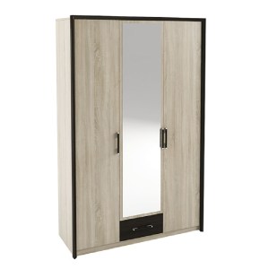 alpha-SO-SCARLET3D-15827 ΝΤΟΥΛΑΠΑ ΤΡΙΦΥΛΛΗ SCARLET3D SONOMA-WENGE 136X58X212ΕΚ