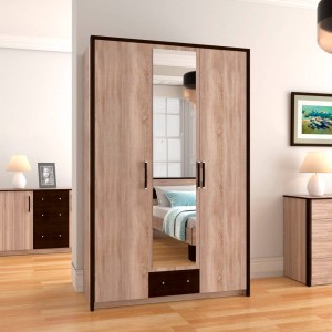 alpha-SO-SCARLET3D-2363 ΝΤΟΥΛΑΠΑ ΤΡΙΦΥΛΛΗ SCARLET3D SONOMA-WENGE 136X58X212ΕΚ