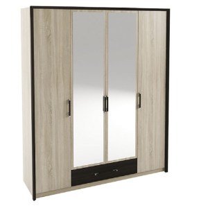 alpha-SO-SCARLET4D-15037 ΝΤΟΥΛΑΠΑ ΤΕΤΡΑΦΥΛΛΗ SCARLET SONOMA-WENGE 180X58X212ΕΚ
