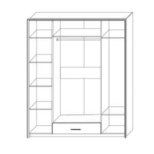 alpha-SO-SCARLET4D-15038 ΝΤΟΥΛΑΠΑ ΤΕΤΡΑΦΥΛΛΗ SCARLET SONOMA-WENGE 180X58X212ΕΚ