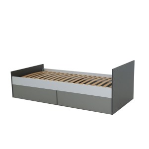 alpha-TIMMYBED2S90-2956843 ΚΡΕΒΑΤΙ TIMMY ΛΕΥΚΟ-ΓΡΑΦΙΤΗ-ΓΚΡΙ ΜΕ ΠΑΤΩΜΑ 90X200CM
