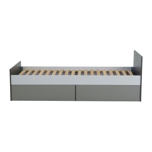 alpha-TIMMYBED2S90-2956844 ΚΡΕΒΑΤΙ TIMMY ΛΕΥΚΟ-ΓΡΑΦΙΤΗ-ΓΚΡΙ ΜΕ ΠΑΤΩΜΑ 90X200CM