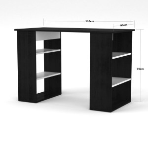 alpha-TO-110TABLE-18543 ΓΡΑΦΕΙΟ 110  ΒΕΓΓΕ-ΛΕΥΚΟ ΜΕ ΡΑΦΙΑ 110X55X75ΕΚ