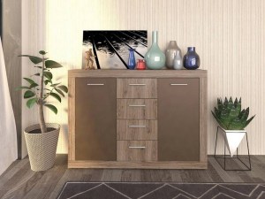 alpha-TO-2D4SJULIE-2501 ΜΠΟΥΦΕΣ JULIET ΣΚΟΥΡΟ ΔΡΥΣ-ΜΠΡΟΝΖΕ 130X34X92ΕΚ