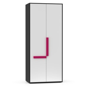 alpha-TO-ALEX2D-16055 ΝΤΟΥΛΑΠΑ ΔΙΦΥΛΛΗ ALEX 84X50X194ΕΚ ΓΡΑΦΙΤΗΣ-ΛΕΥΚΟ 2 ΠΟΡΤΕΣ