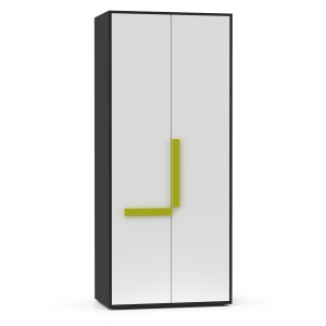 alpha-TO-ALEX2D-16057 ΝΤΟΥΛΑΠΑ ΔΙΦΥΛΛΗ ALEX 84X50X194ΕΚ ΓΡΑΦΙΤΗΣ-ΛΕΥΚΟ 2 ΠΟΡΤΕΣ