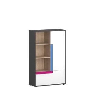 alpha-TO-ALEXSH2D-2526 ΡΑΦΙΕΡΑ ALEX 84X36X133ΕΚ ΓΡΑΦΙΤΗΣ-ΣΟΝΟΜΑ-ΛΕΥΚΟ
