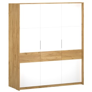 alpha-TO-AVANTIWARDROBE-15419 ΝΤΟΥΛΑΠΑ AVANTI ΤΡΙΦΥΛΛΗ ΧΡΥΣΟΣ ΔΡΥΣ-ΛΕΥΚΟ 184.8X65.6X214.2CM