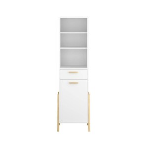 alpha-TO-BELLE1D1SWHITE-2957062 ΒΙΒΛΙΟΘΗΚΗ BELLE ΛΕΥΚΟ 41X41X197CM