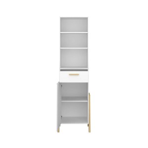 alpha-TO-BELLE1D1SWHITE-2957063 ΒΙΒΛΙΟΘΗΚΗ BELLE ΛΕΥΚΟ 41X41X197CM