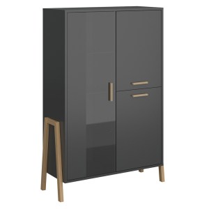 alpha-TO-BELLE1W2DANTHRACITE-13935 ΒΙΤΡΙΝΑ BELLE ΑΝΘΡΑΚΙ 102.5X41X152.5CM