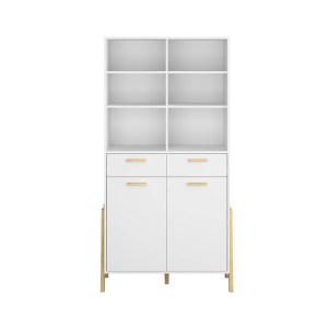 alpha-TO-BELLE2D2SWHITE-2957067 ΒΙΒΛΙΟΘΗΚΗ BELLE ΛΕΥΚΟ 102.5X41X197CM
