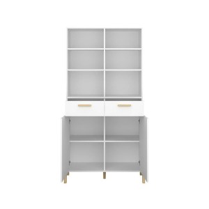 alpha-TO-BELLE2D2SWHITE-2957068 ΒΙΒΛΙΟΘΗΚΗ BELLE ΛΕΥΚΟ 102.5X41X197CM