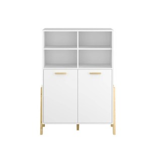 alpha-TO-BELLE2DWHITE-2956927 ΒΙΒΛΙΟΘΗΚΗ BELLE ΛΕΥΚΟ 102.5X41X152.5CM