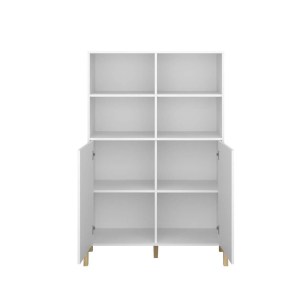 alpha-TO-BELLE2DWHITE-2956928 ΒΙΒΛΙΟΘΗΚΗ BELLE ΛΕΥΚΟ 102.5X41X152.5CM