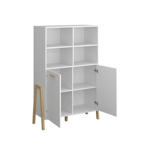 alpha-TO-BELLE2DWHITE-2956929 ΒΙΒΛΙΟΘΗΚΗ BELLE ΛΕΥΚΟ 102.5X41X152.5CM