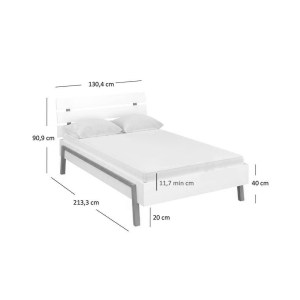 alpha-TO-BELLEBED120-2956896 ΚΡΕΒΑΤΙ BELLE ΛΕΥΚΟ 120X200CM