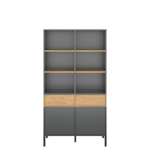 alpha-TO-BERIL2D2S-2639986 ΡΑΦΙΕΡΑ BERIL 2D2S ΑΝΘΡΑΚΙ-ΧΡΥΣΟ ΔΡΥΣ 90X42X170CM
