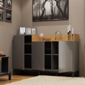 alpha-TO-BERIL3D-17289 ΜΠΟΥΦΕΣ BERIL ΑΝΘΡΑΚΙ-ΧΡΥΣΟ ΔΡΥΣ 155.1X42X98.6CM
