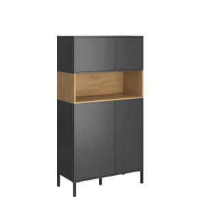 alpha-TO-BERIL4D-13674 ΡΑΦΙΕΡΑ BERIL ΑΝΘΡΑΚΙ-ΧΡΥΣΟ ΔΡΥΣ 90X42X170CM