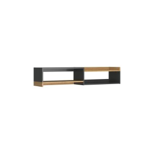 alpha-TO-BERILREGW-3554 ΡΑΦΙ ΕΠΙΤΟΙΧΙΟ BERIL ΑΝΘΡΑΚΙ-ΧΡΥΣΟ ΔΡΥΣ 138X30X27CM