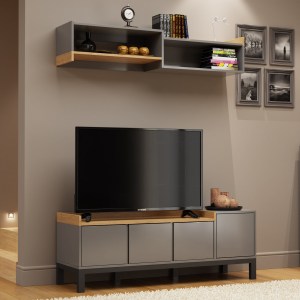 alpha-TO-BERILTV4D-17292 ΕΠΙΠΛΟ ΤΗΛΕΟΡΑΣΗΣ BERIL ΑΝΘΡΑΚΙ-ΧΡΥΣΟ ΔΡΥΣ 138.6X42X49.8CM