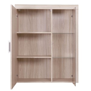 alpha-TO-DAM1D1W-14608 ΚΡΕΜΑΣΤΗ ΒΙΤΡΙΝΑ ΔΙΦΥΛΛΗ DAMIS 90.5X35X113.5ΕΚ ΣΟΝΟΜΑ ΜΕ ΤΖΑΜΙ ΚΑΙ MDF ΔΙΑΚΟΣΜΗΣΗ