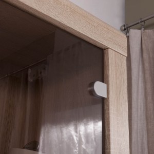 alpha-TO-DAM1D1W-14609 ΚΡΕΜΑΣΤΗ ΒΙΤΡΙΝΑ ΔΙΦΥΛΛΗ DAMIS 90.5X35X113.5ΕΚ ΣΟΝΟΜΑ ΜΕ ΤΖΑΜΙ ΚΑΙ MDF ΔΙΑΚΟΣΜΗΣΗ