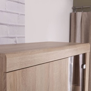 alpha-TO-DAM1D1W-14610 ΚΡΕΜΑΣΤΗ ΒΙΤΡΙΝΑ ΔΙΦΥΛΛΗ DAMIS 90.5X35X113.5ΕΚ ΣΟΝΟΜΑ ΜΕ ΤΖΑΜΙ ΚΑΙ MDF ΔΙΑΚΟΣΜΗΣΗ