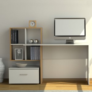 alpha-TO-DESKHO1S-16093 ΓΡΑΦΕΙΟ HO1S ΛΕΥΚΟ ΜΕ ΦΥΣΙΚΟ 149X50X105ΕΚ