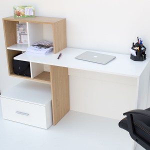 alpha-TO-DESKHO1S-16094 ΓΡΑΦΕΙΟ HO1S ΛΕΥΚΟ ΜΕ ΦΥΣΙΚΟ 149X50X105ΕΚ