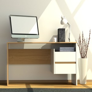 alpha-TO-DESKHO2S-16101 ΓΡΑΦΕΙΟ HO2S ΛΕΥΚΟ ΜΕ ΦΥΣΙΚΟ ΜΟΝΤΕΡΝΑ ΣΧΕΔΙΑΣΗ ΜΕ ΣΥΡΤΑΡΙΑ 120X55X75ΕΚ
