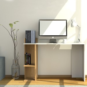 alpha-TO-DESKHOSHELF-16104 ΓΡΑΦΕΙΟ HO SHELF ΛΕΥΚΟ-ΜΕ ΦΥΣΙΚΟ ΜΟΝΤΕΡΝΑ ΣΧΕΔΙΑΣΗ 120X55X85ΕΚ